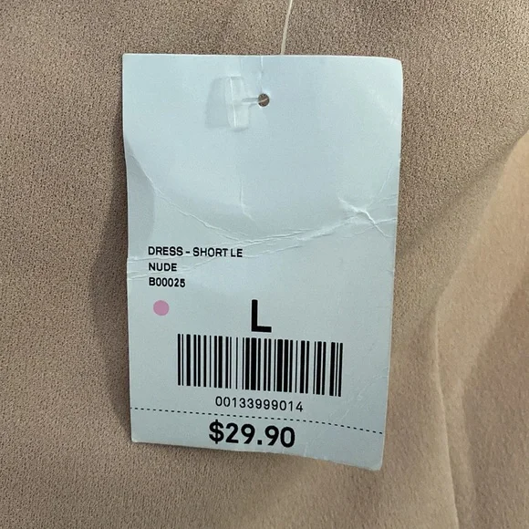 NWT Forever 21 Nude Dress with Lace details Size L - Picture 3 of 7